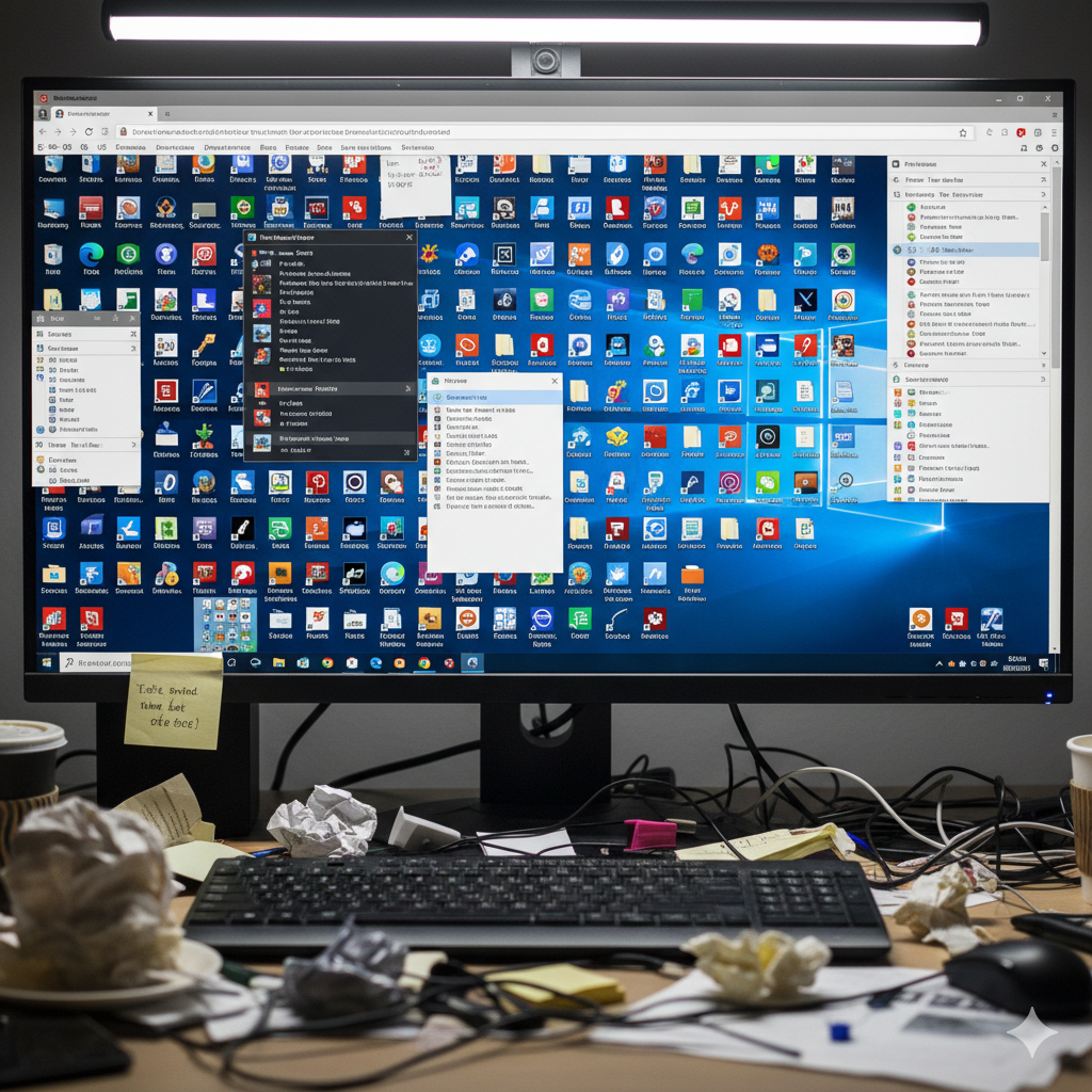 Cluttered Desktop Example