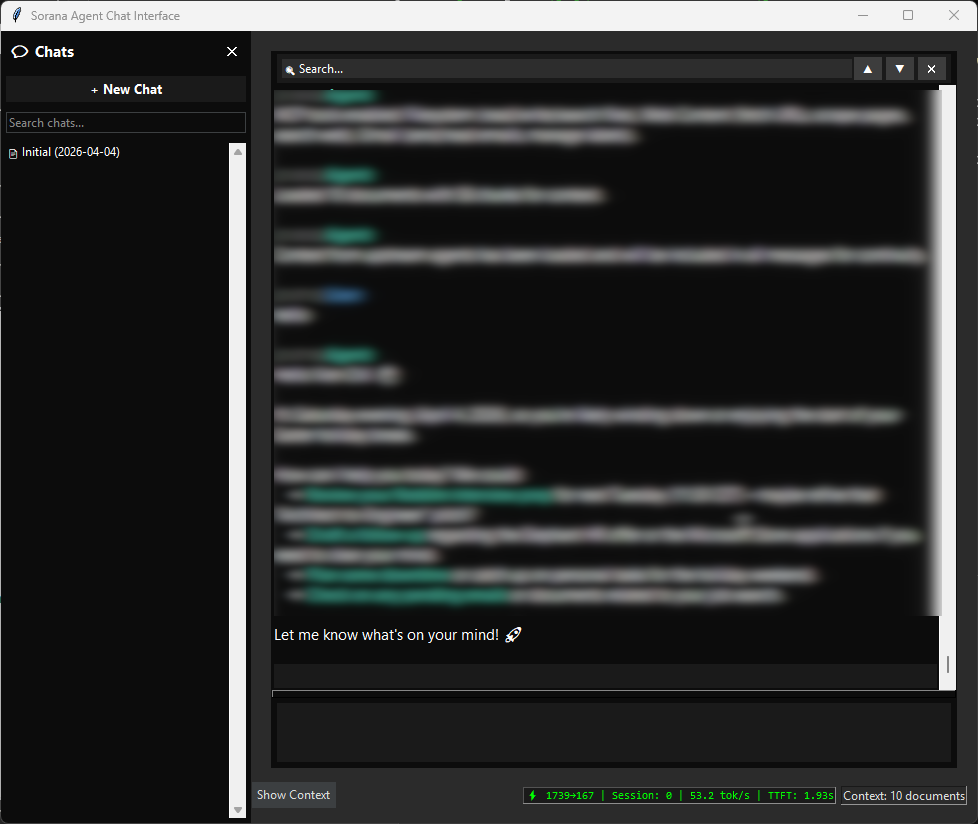 Chat History Sidebar Interface