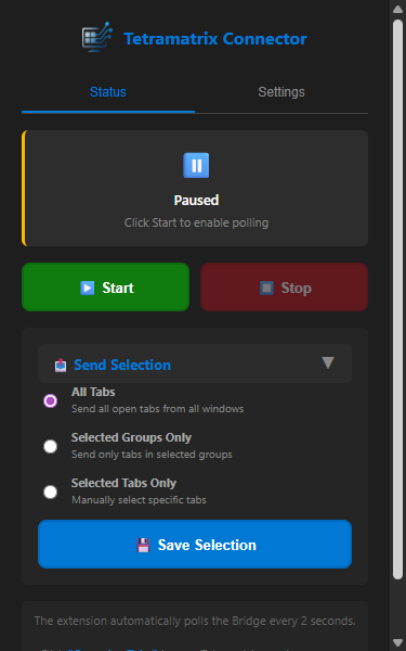 TabNeuron Connector - Send Options