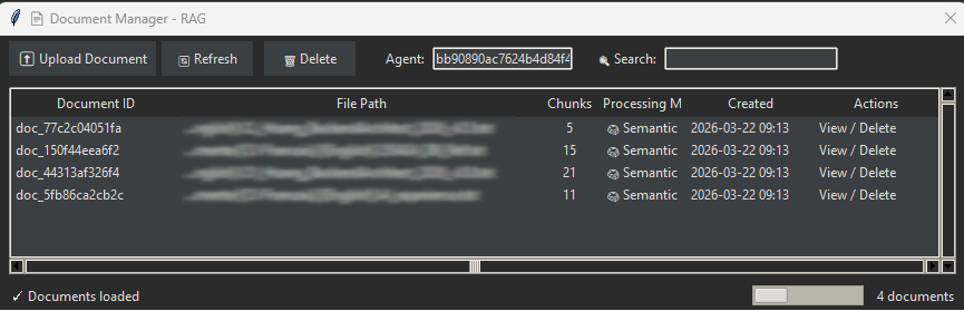 RAG Document Manager Interface